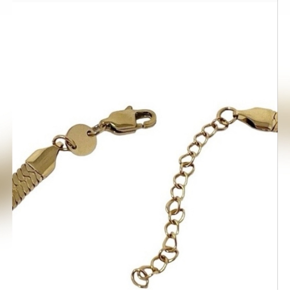 NIB Jennifer Zeuner Karli Necklace 14K yellow gold plated gold vermeil NEW - Picture 9 of 11